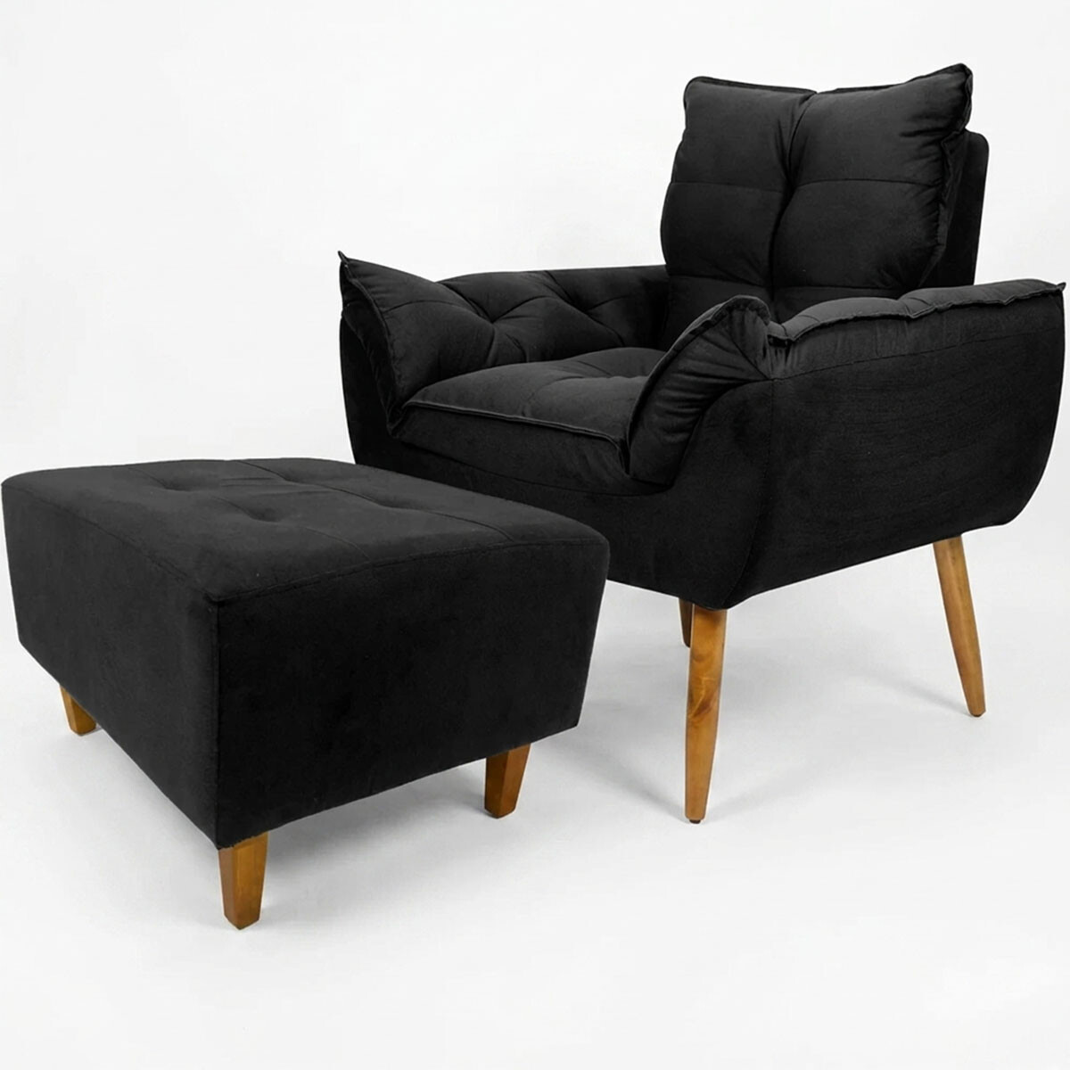 Juego De Living Sillón con puff 