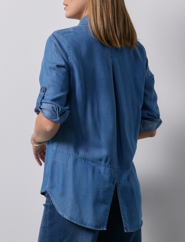 Camisa Tencel JEAN OSCURO