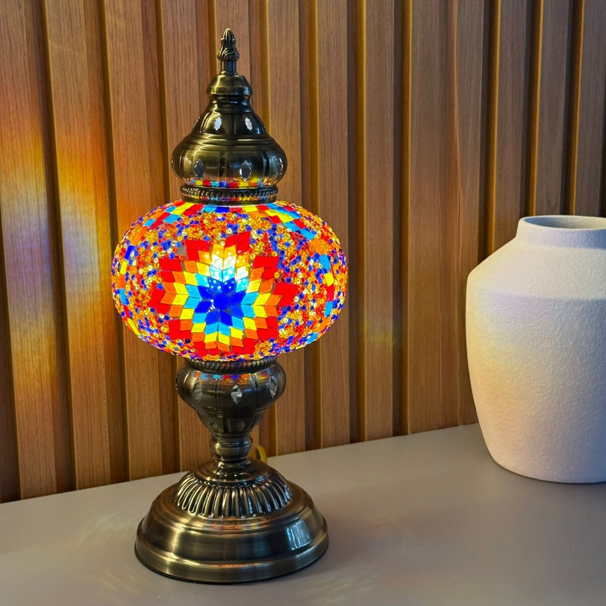 Lámpara De Mesa Turca / Marroquí Alto 40cm x Ø 20cm 