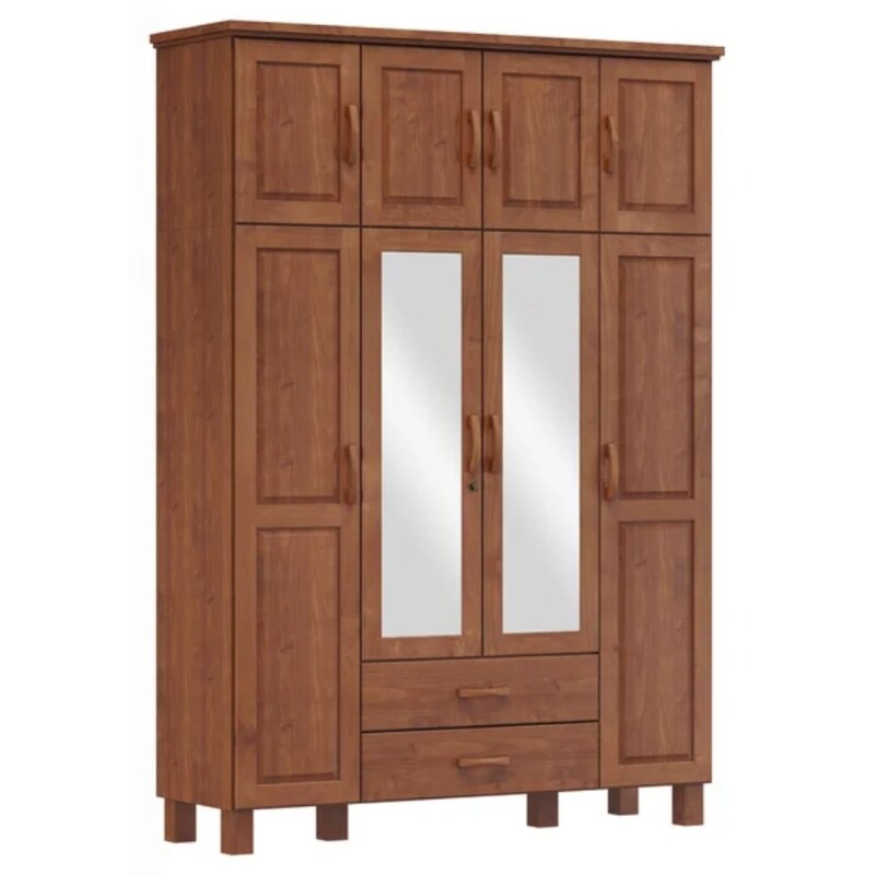 Ropero 8 Ptas 2 Caj c/Espejo Finestra Bronce Madera Maciza Ropero 8 Ptas 2 Caj c/Espejo Finestra Bronce Madera Maciza