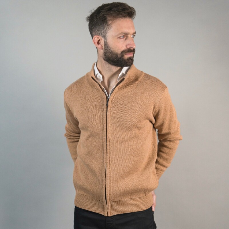 Campera Tejida Camel