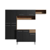Mueble de Cocina completo 229cm Negro