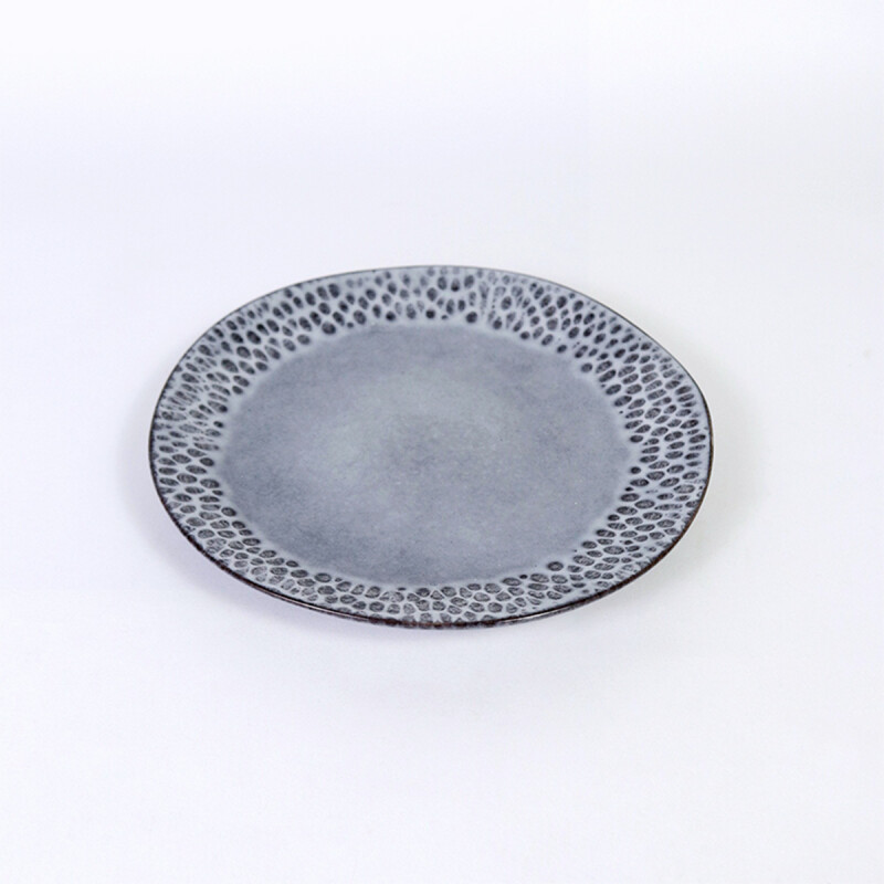 PLATO PLAYO CERAMICA GRIS COMB P/POSTRE 21CM Unica
