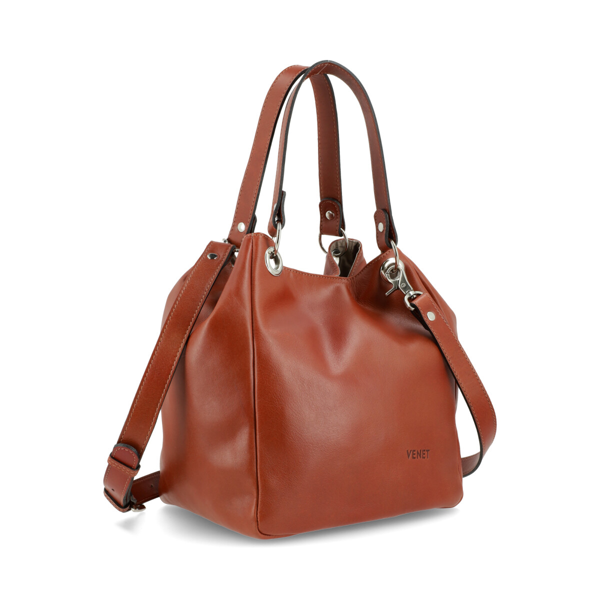 CARTERAS VENET - CUERO ZAPIN - MARRON 