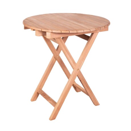 MESA CIRCULAR PLEGABLE MADERA NATURAL-BEIGE PALMA