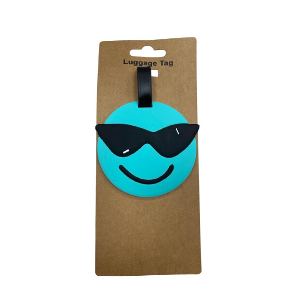 Tarjetero Identificador para valijas Redondo turquesa