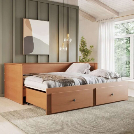 Cama Palino 1 Plaza / auxiliar Funcional Marron