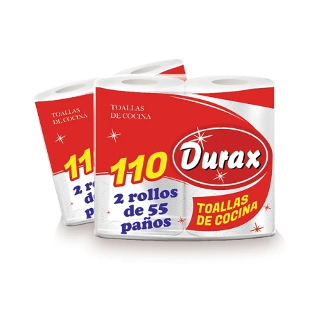 TOALLA DE COCINA DURAX 110 PAÑOS 2 ROLLOS TOALLA DE COCINA DURAX 110 PAÑOS 2 ROLLOS