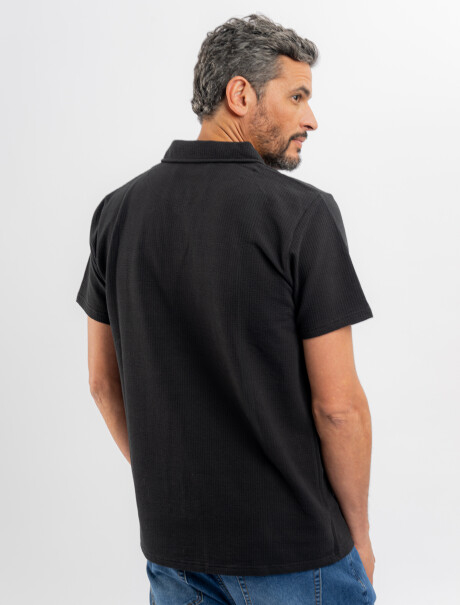 Remera m/c cloque Dusk negro