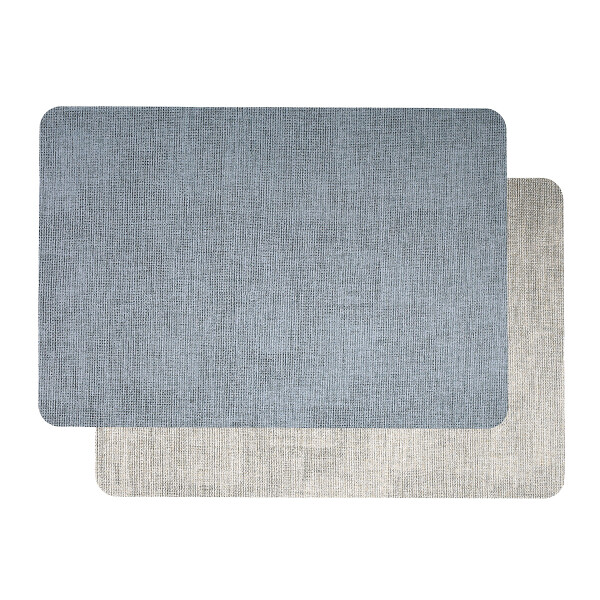 MANTEL INDIVIDUAL DOBLE CARA PREMIUM TEX 45X30CM AZUL/HIELO AZUL