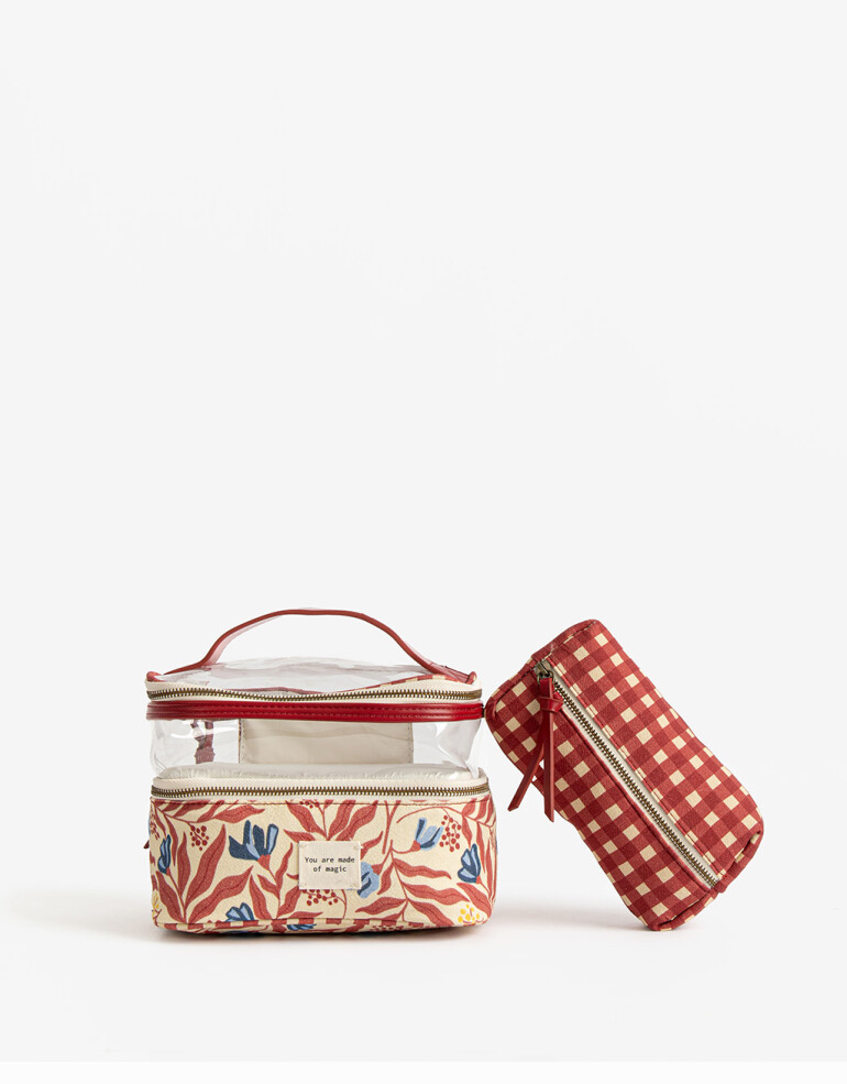 Porta Cosméticos Navidad Set De Portacosméticos - Rojo Medio