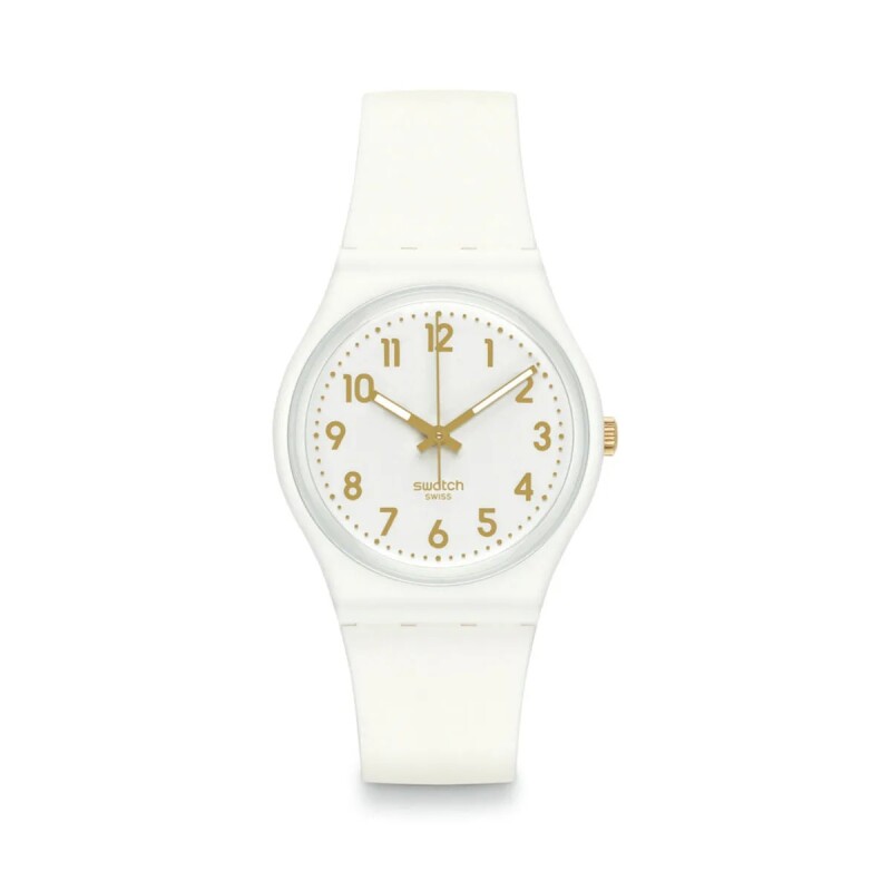 Reloj Swatch SO28W106 White Bishop de silicona Blanco