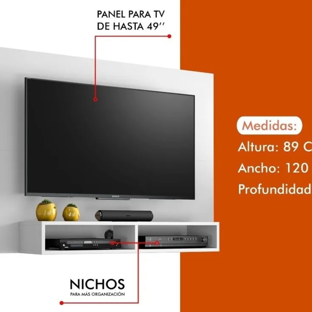 PANEL MODULAR PARA TV 50¨ BLANCO