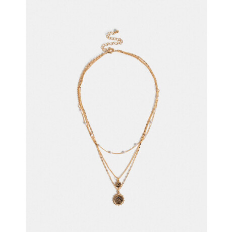 Collar Con Dije Del Eclipe Lunar ''trust Your Star'' Dorado