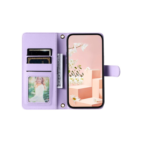 Flip cover para Samsung Galaxy A55 diseño rombos púrpura Flip Cover Para Samsung Galaxy A55 Diseño Rombos Púrpura