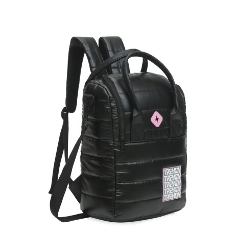 MOCHILA MATERA TRENDY PUFFER NEGRO NEGRO