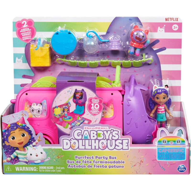 Gabbys Dollhouse Set Autobús De Fiesta Gatuno Gabbys Dollhouse Set Autobús De Fiesta Gatuno