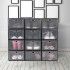 Caja Organizadora Zapatos Zapatera 24 Unidades Caja Apilable Variante Color Negro