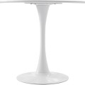 Mesa Comedor Redonda Estilo Bar Blanco