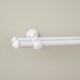 Barrote cortina doble de metal 2 Metros + 2 Soportes BLANCO