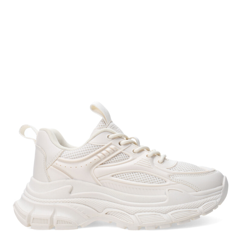 Championes de Mujer Miss Carol VESCOVO acordonado Beige