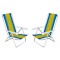 Set x2 Silla reclinable 4 posiciones aluminio AMARILLO