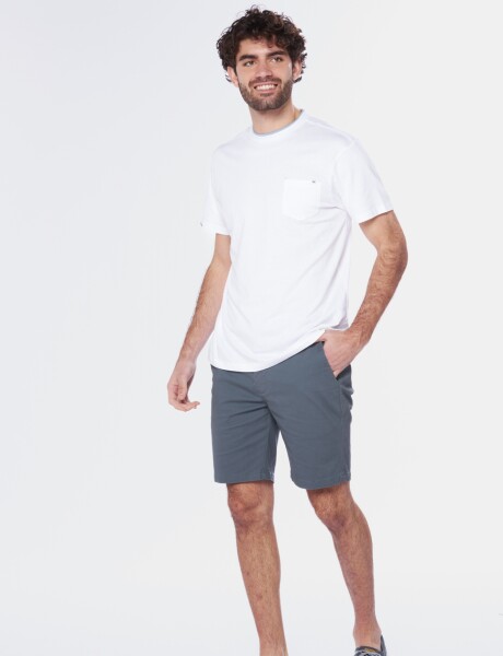 BERMUDA CLÁSICA CON SPANDEX Piedra