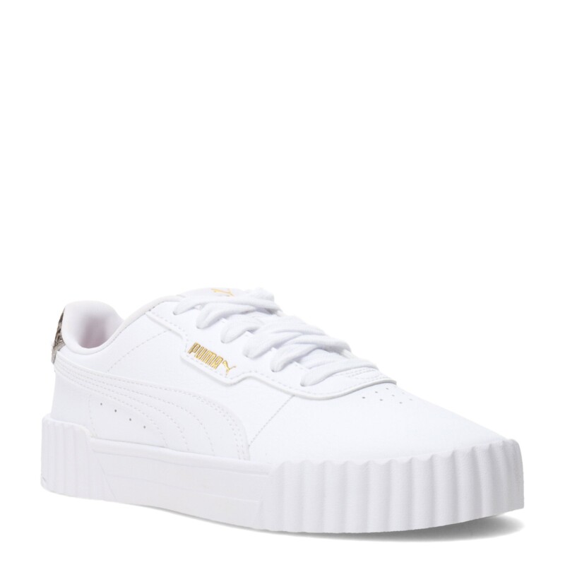 Championes de Mujer Puma Carina 3.0 Animal Flair Blanco - Dorado - Animal Print