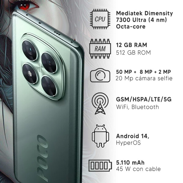 Xiaomi Poco X7 5g 12/512gb VERDE