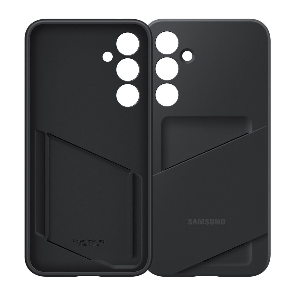 Estuche Protector De Silicona Samsung Galaxy A35 Con Porta Tarjeta - NEGRO 