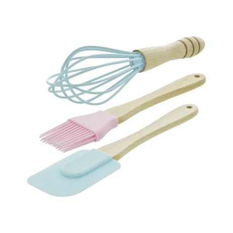 Set Casasunco Reposteria Infalntil 7pcs Silicona y Madera Set Casasunco Reposteria Infalntil 7pcs Silicona y Madera