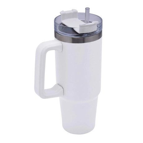 Taza Termo Jarra Térmica Viaje Acero Inox 1200Ml Frío Calor Blanco