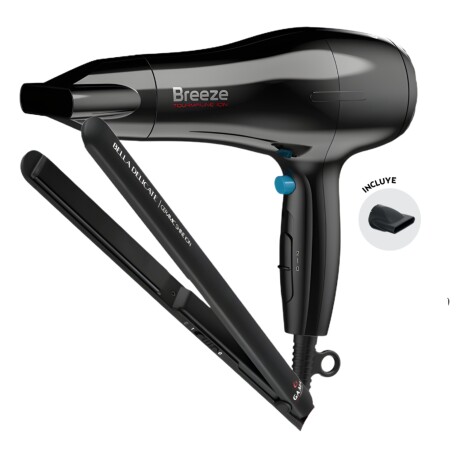 Set Gama Planchita Bella Ceramic Ion+ Secador Breeze Set Gama Planchita Bella Ceramic Ion+ Secador Breeze