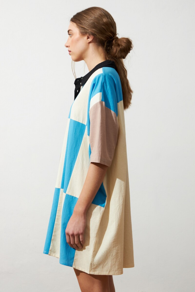 PREVENTA Túnica patches damero multicolor