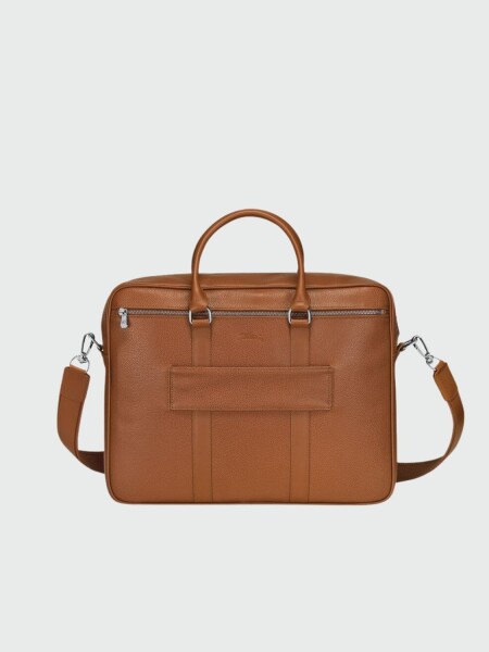 Longchamp- Maletín de Cuero, Le Foulonné Camel