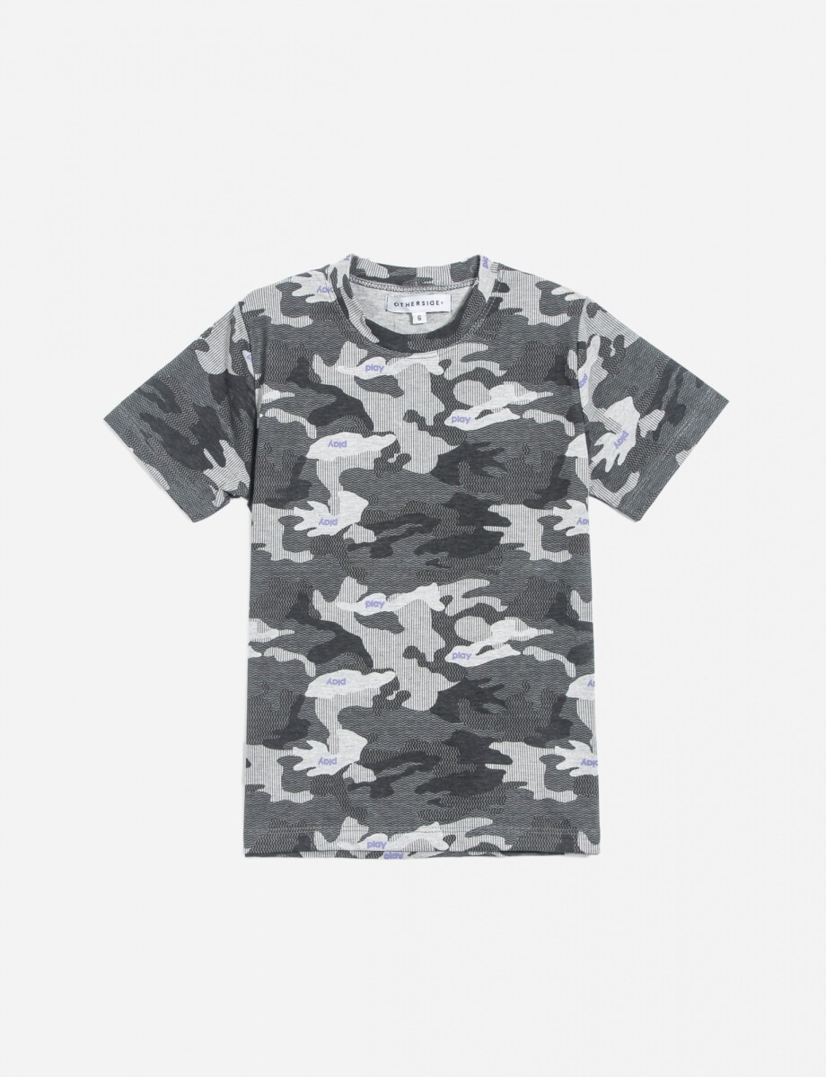 Remera camuflayada - GRIS 