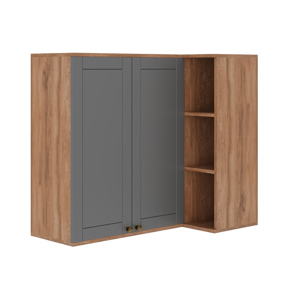 Aéreo Esquinero Americana 80cm 2 Puertas Gris Aéreo Esquinero Americana 80cm 2 Puertas Gris