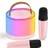 Parlante Set Karaoke Portátil X2 Micrófonos Bluetooth Led Ax Variante Color Rosa