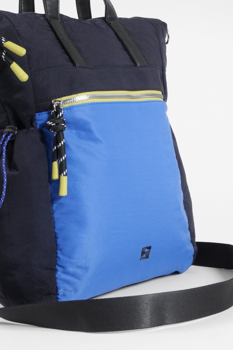 Mochila shopper bolsillos azul marino