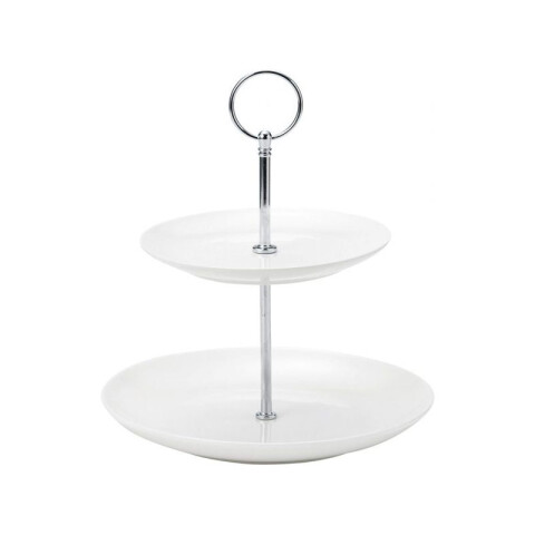 Porta Cupcakes Doble Piso Porcelana 15.5cm/12.5cm Porta Cupcakes Doble Piso Porcelana 15.5cm/12.5cm