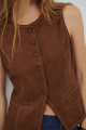 CHALECO SUEDE MARRON