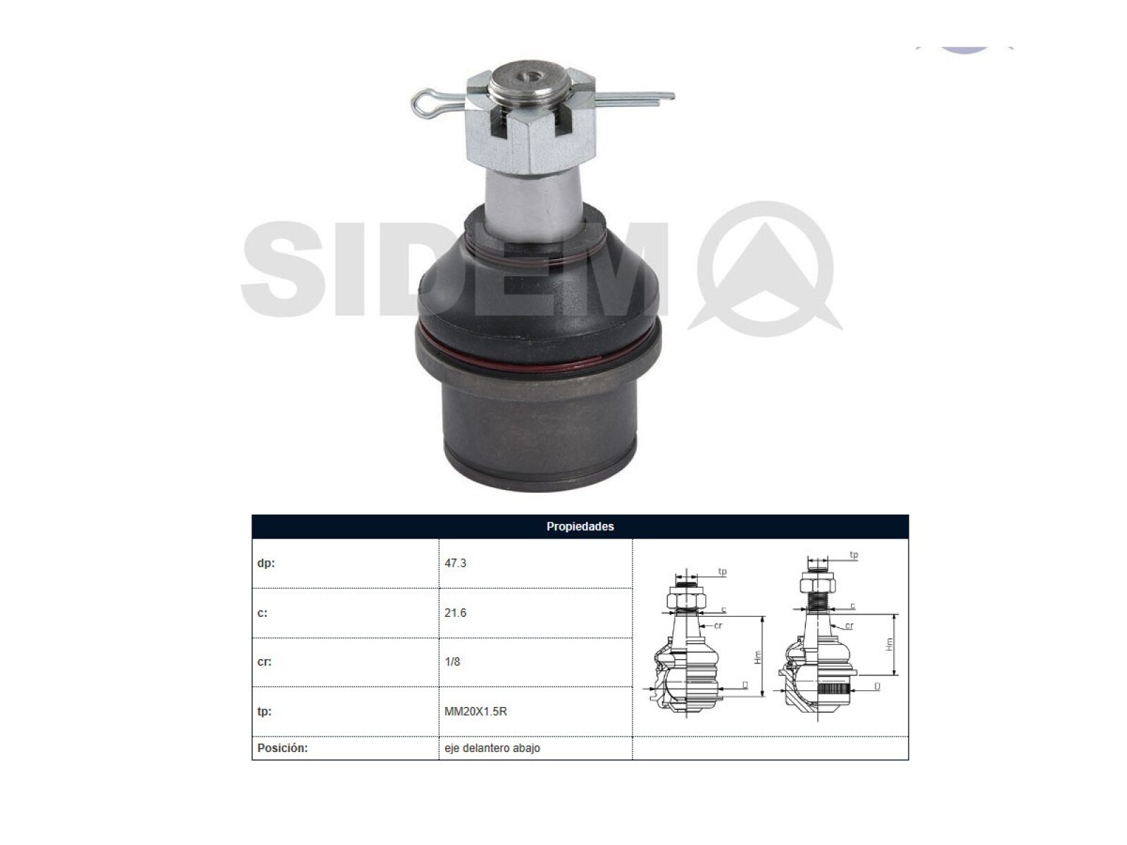 Rotula Del Kia Besta/Pregio Diesel 96-06 Der/Izq 