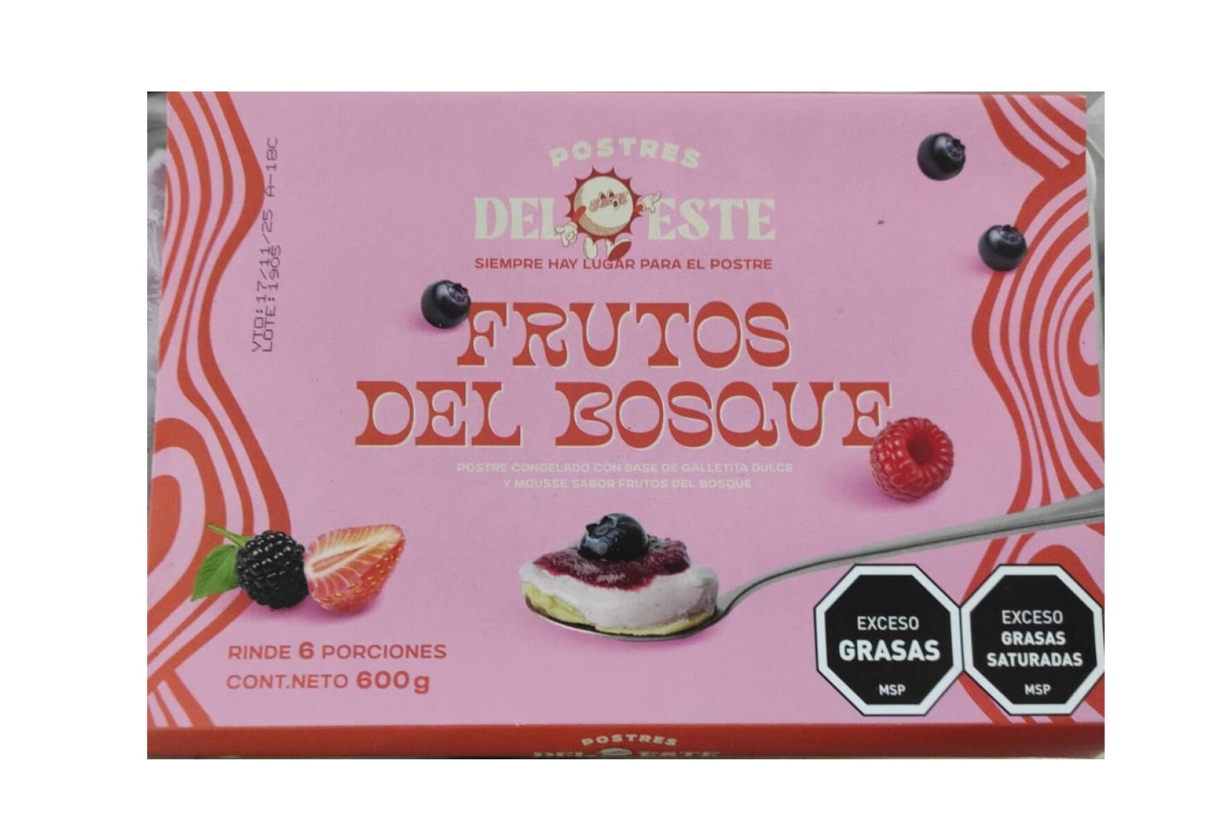 MOUSSE FRUTOS BOSQUE 600G 6 PORCIONES 