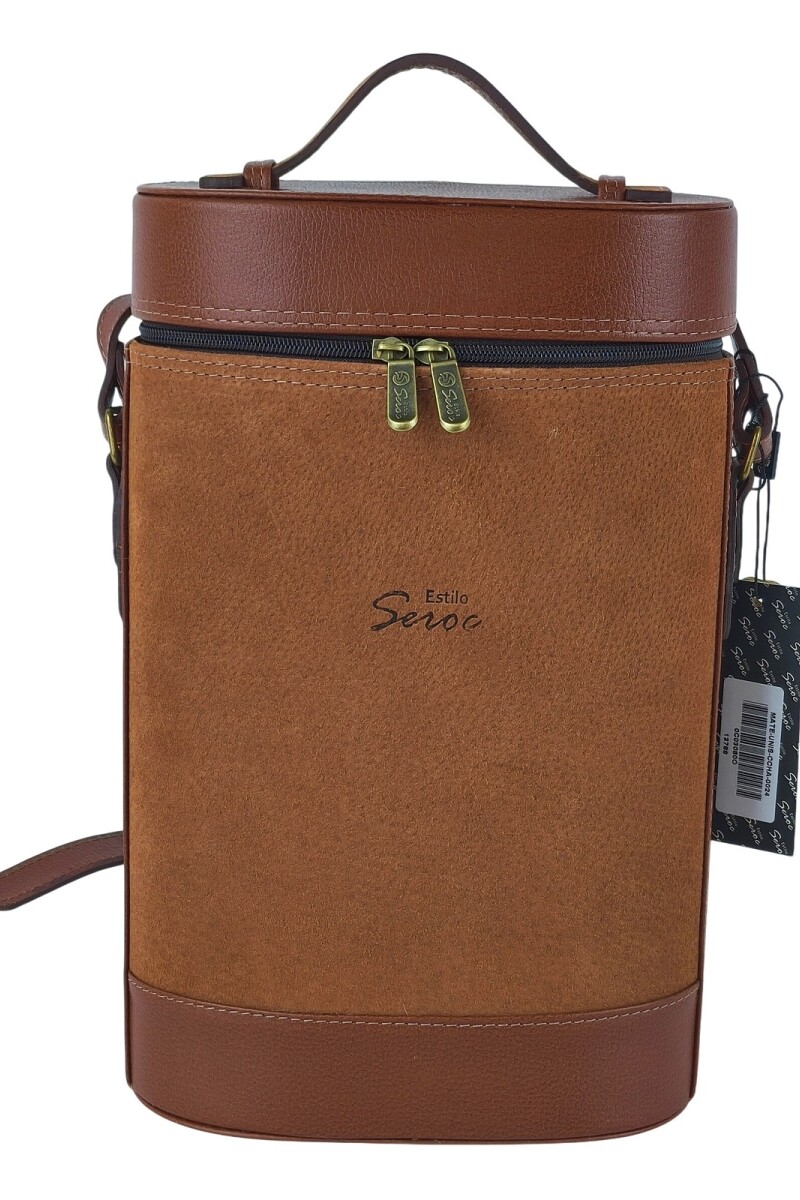 Matera de cuero combinada con pecari oxido