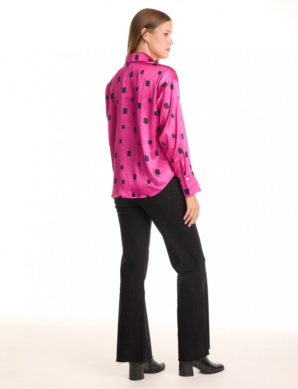 Camisa Satén FUCSIA