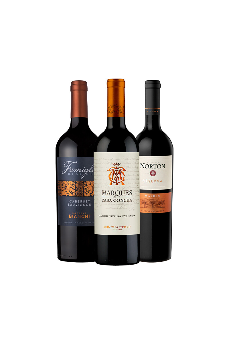 Pack Bacán Selección Los más elegidos por su calidad y crianza x3 vinos 