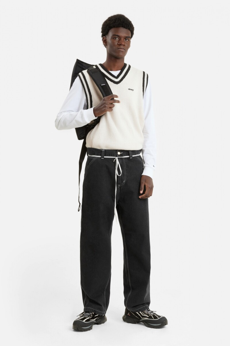 OBEY ALDEN SWEATER VEST Blanco