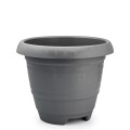 MACETA REDONDA "PLASMONT" 26 LT GRIS