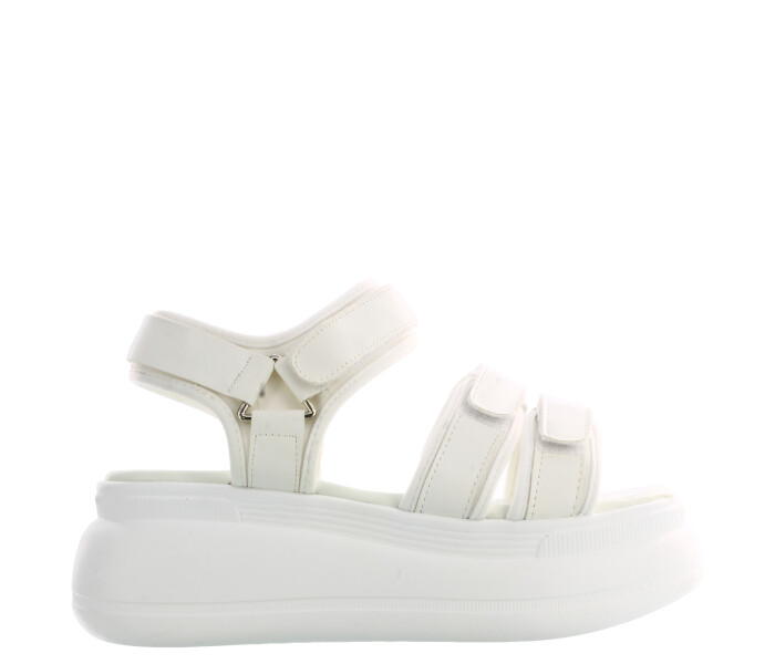 Sandalia SAONA con velcros y plataforma White