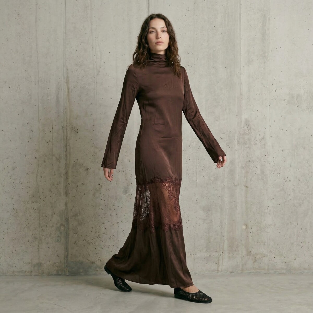 Vestido Nova - MARRON 